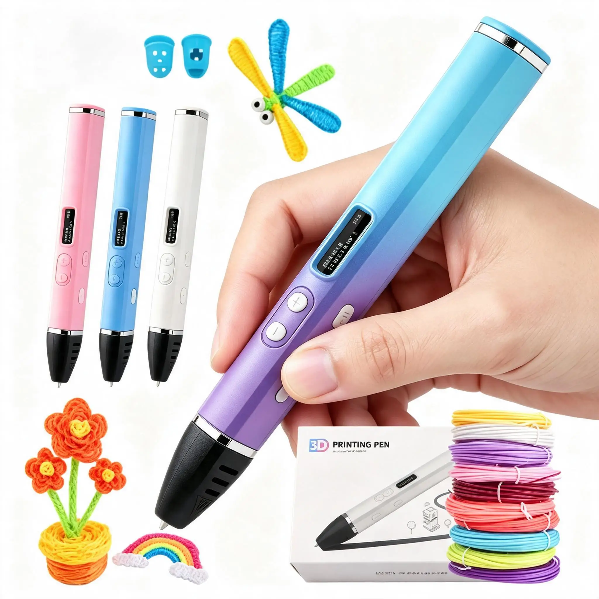Professional 3D Print Pen Competition Level OLED Display With PLA Filament 3D Doodling Making Detachable Design 3D Printing Pen