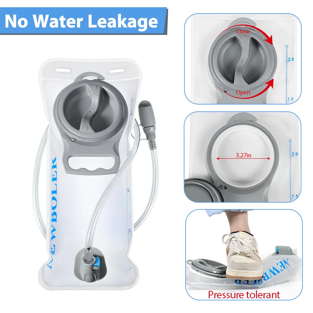 NEWBOLER Sport-Wasserblase, Trinkrucksack, Aufbewahrungstasche, BPA-frei, tragbar, lebensmittelecht, zum Trinken im Freien, Camping, Wasserbeutel – Detail 13