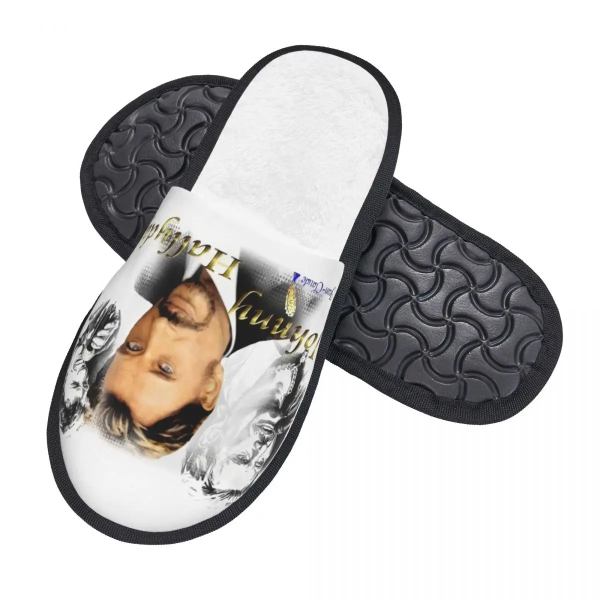 Rock Johnny Hallyday Guest Slippers for Hotel Women Custom Print French Singer House Slipper