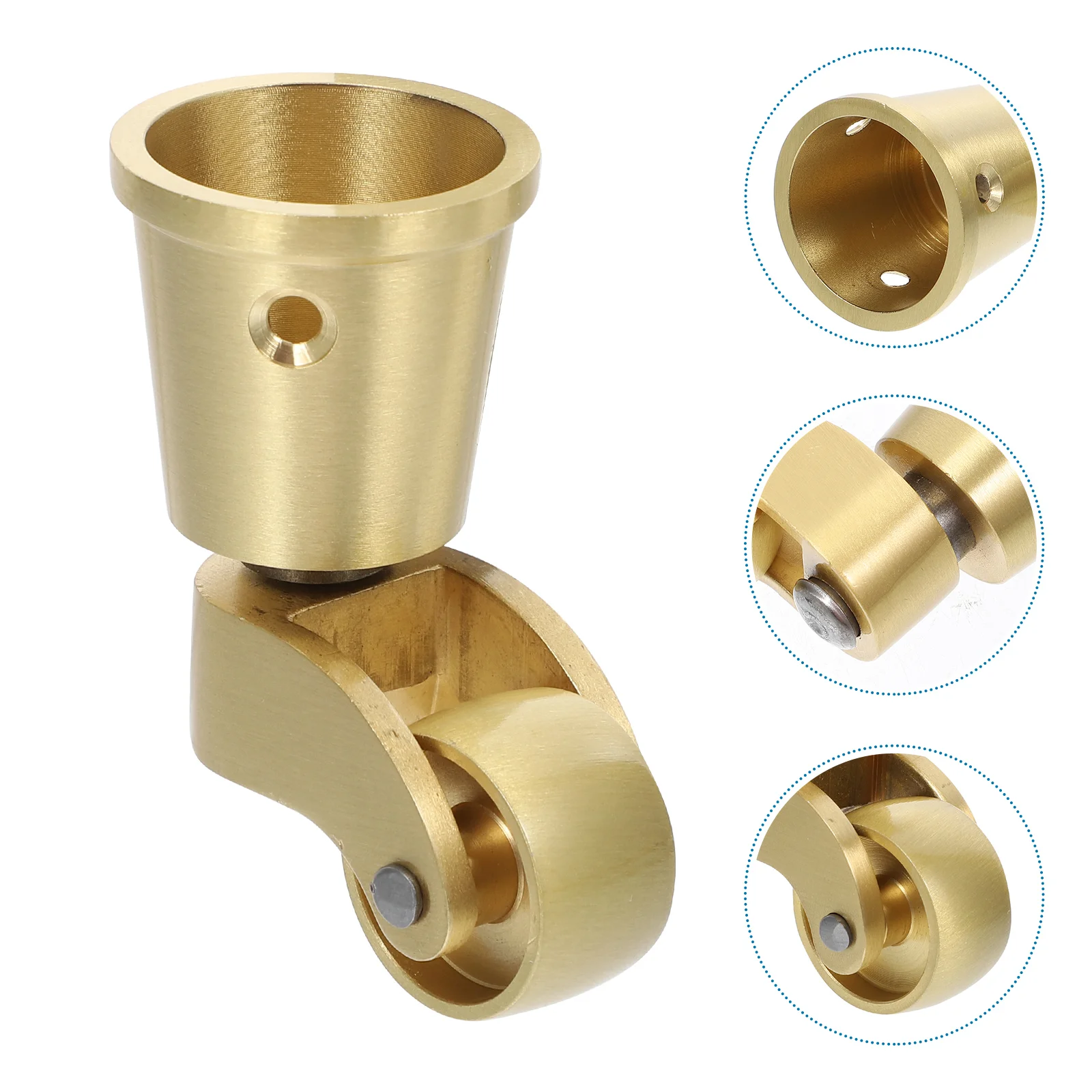 

Wheels for Carts Heavy Duty Furniture Swivel Casters Solid Wood Brass Office Chair