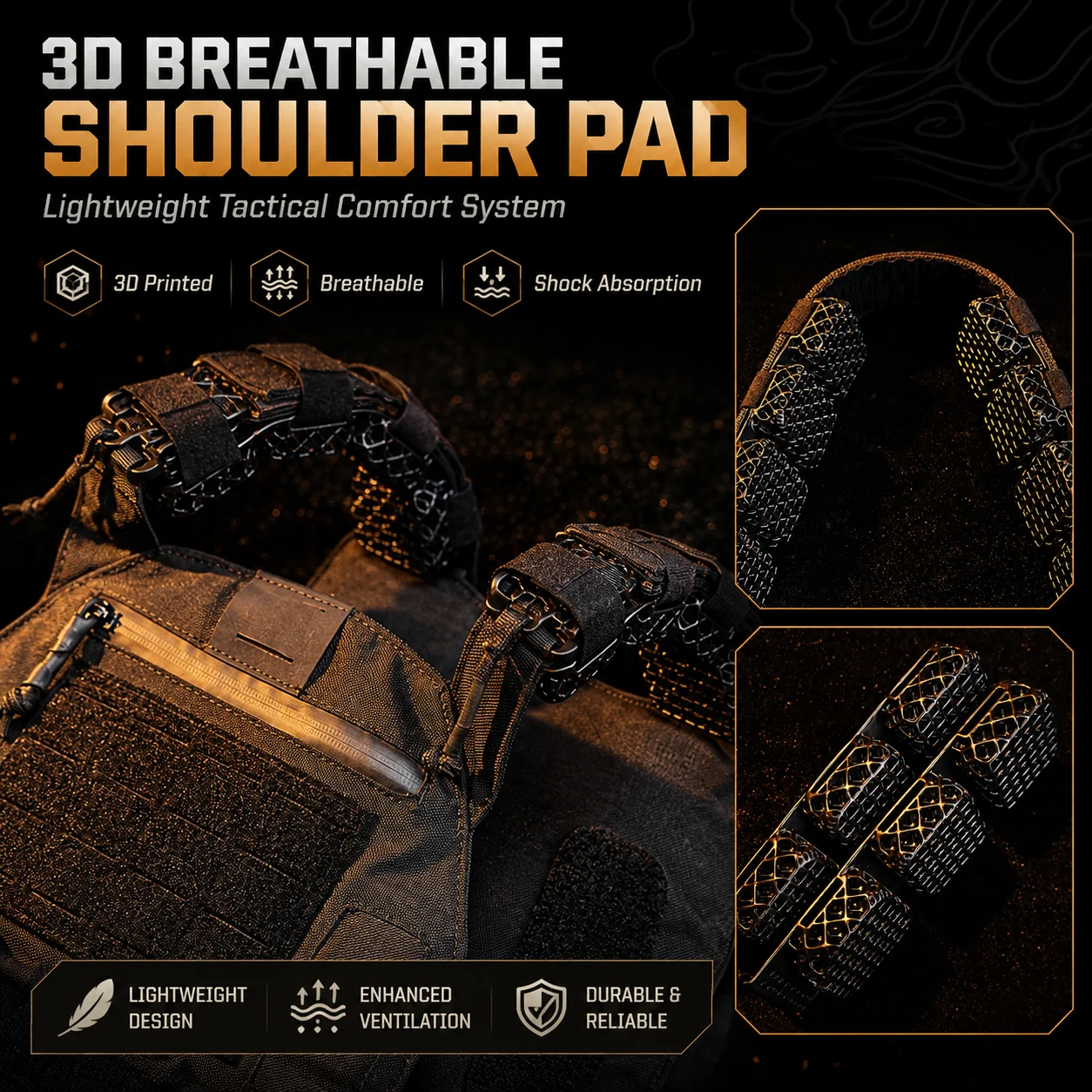 3d-printed-tactical-vest-pad-lightweight-honeycomb-breathable-shock-absorbing-shoulder-waist-cushion-pad-molle-gear