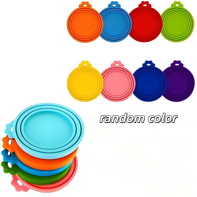 Pet Food Can Covers，Silicone Can Lids Caps for Dog Cat Wet Food,Universal Size Fit Most Standard Size Canned Dog and Cat Food