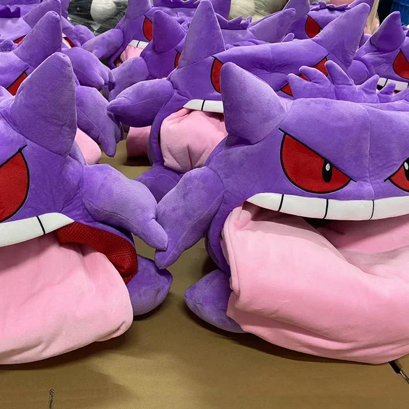 Pokemon Gengar Plush Pillow Anime Pokémon Kawaii Plushie Dolls 50cm Headgear Sleeping Mat Blanket Christmas Gifts for Children