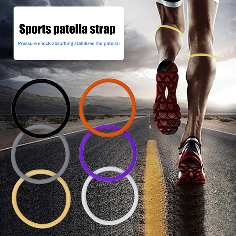 Silicone Patella Tendon Knee Straps Knee Fixed Protection Patella Stabilizer Knee Belt Support Highly Elastic Flexible Sports