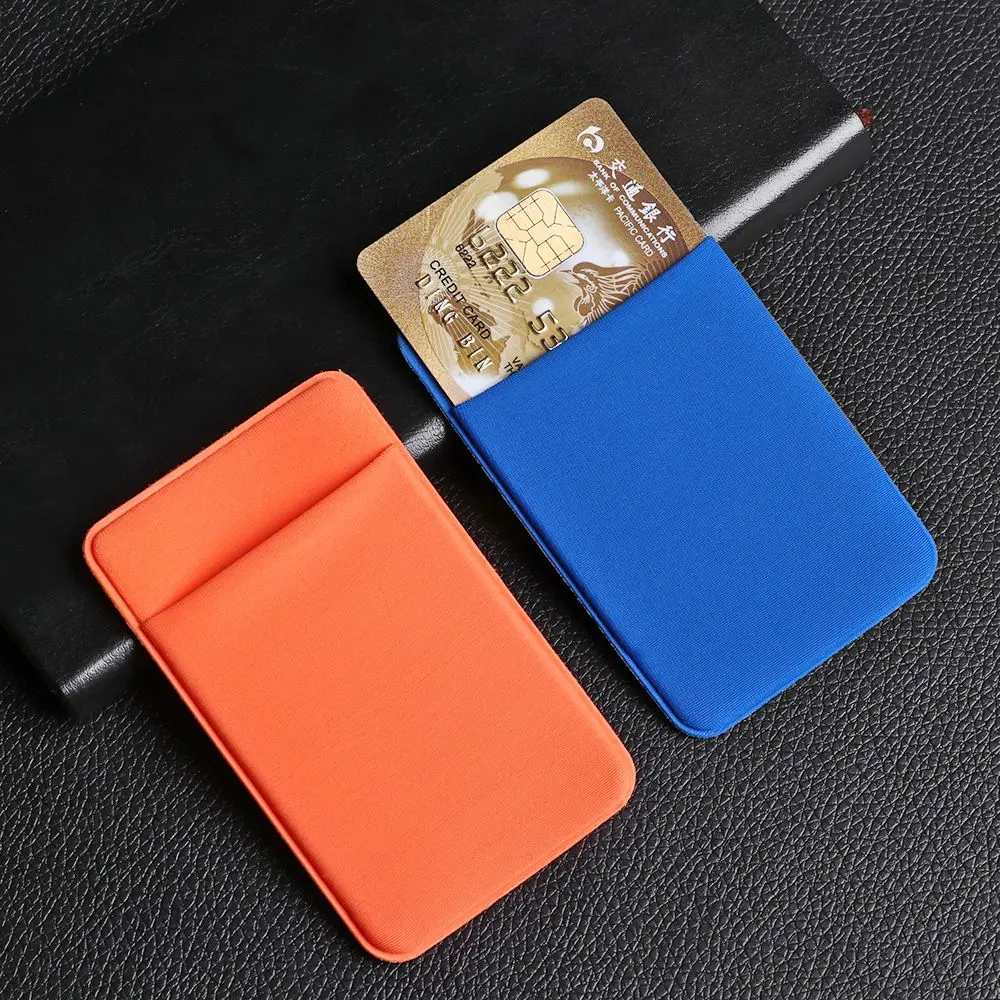 Elastic Fashion Adhesive Sticker Wallet Case Cellphone Pocket Credit ID Card Holder Phone Card Holder