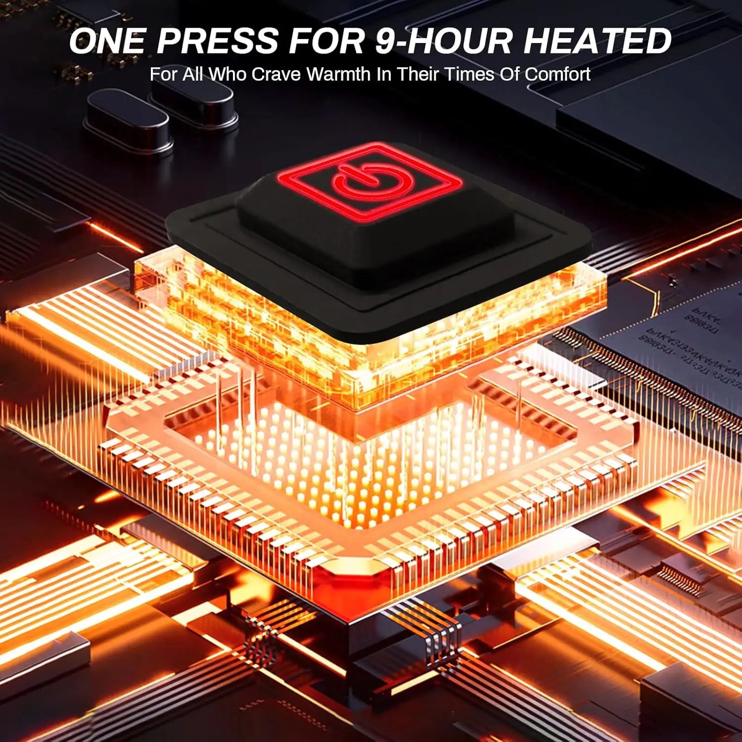 كيس نوم ساخن، 5 قطع من أكياس النوم للمناطق التسخين مع حزمة بطارية 16000 مللي أمبير في الساعة 12 فولت، 3 مستويات تسخين قابلة للتعديل