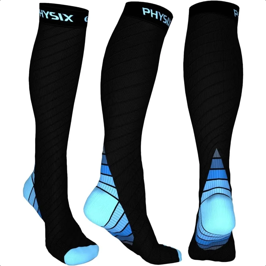 

Physix Gear Comprion Socks 2030 mmHg Men Women Running Nurses Shin Splints Flight Travel