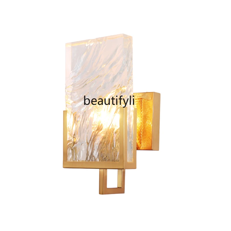 

Nordic Modern Dining Room/Living Room Wall Lamp Villa Bedside Bedroom Hotel Crystal Wall Lamp
