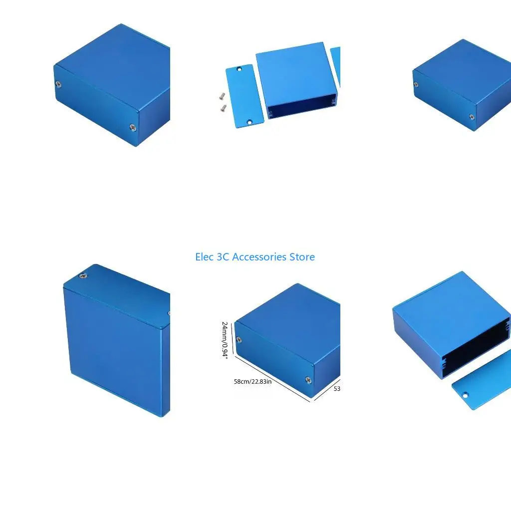 Y51A Extrude Aluminum Project Box Electronic Enclosure for Case for PCBBoard 50x58x24