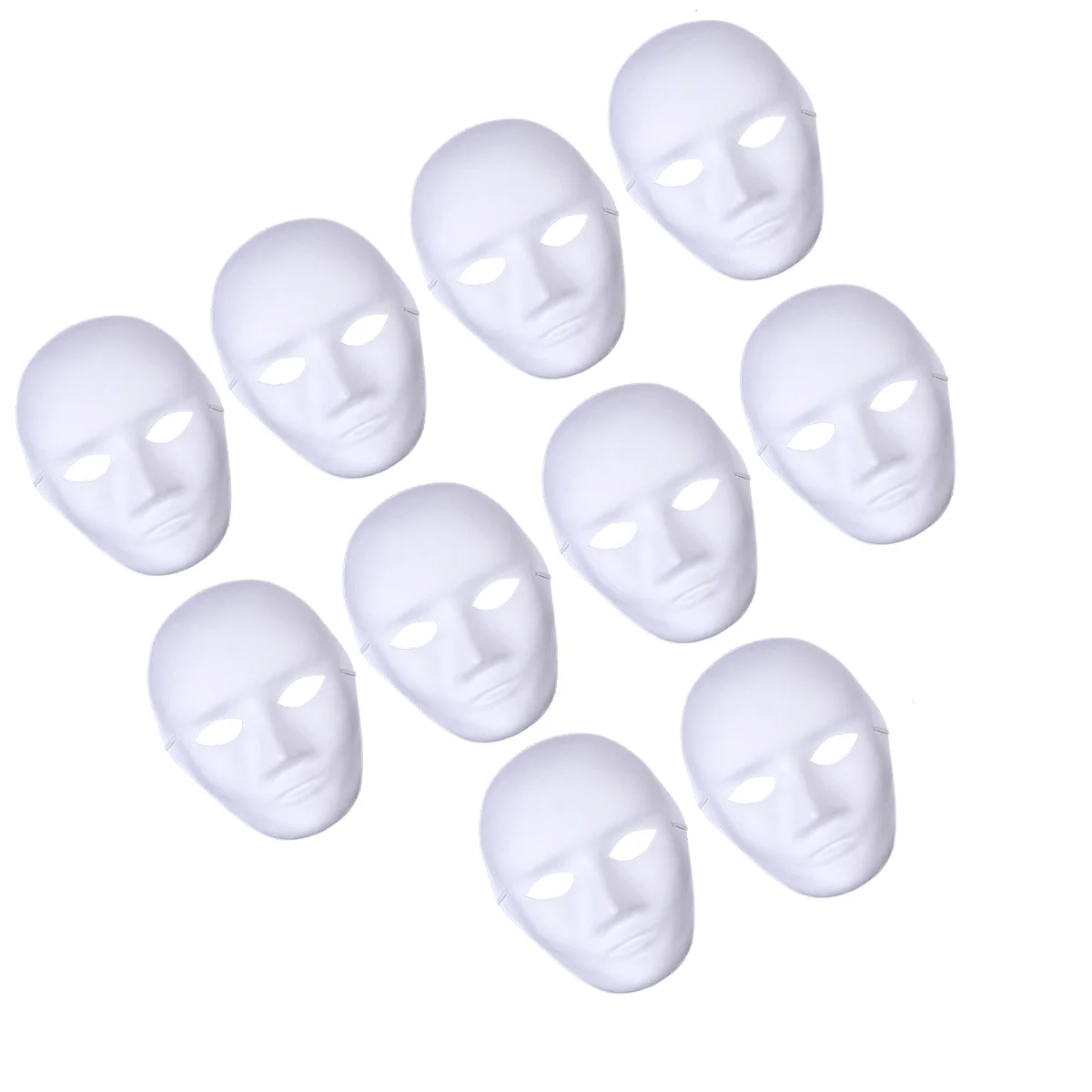 10 Pcs Face Mask Scary Halloween Costumes Makeup The Fancy Dress Masks