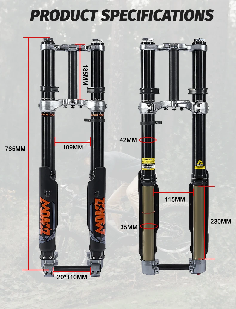 Dirt Bike Part Light X S Motorcycle Shock Absorber Front Fork for SURRON