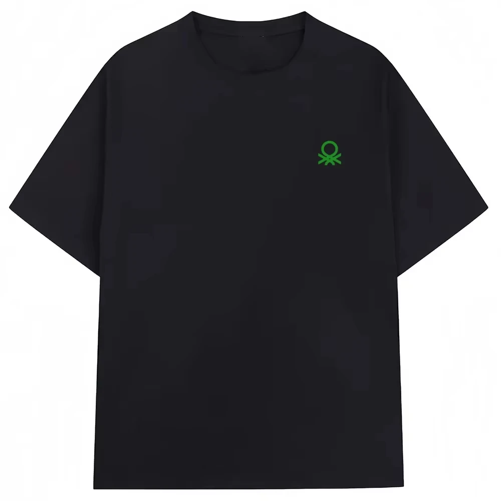2026 Minimal Chest Logo Graphic T-Shirt, Small Emblem Print Casual Short Sleeve Tee