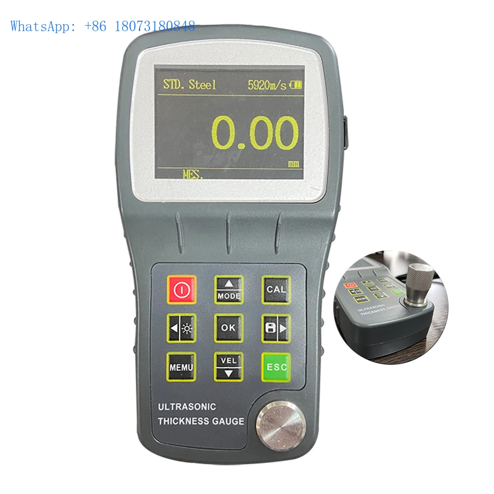 High Quality Digital Industrial Paint Tool Color Screen Portable Ultrasonic Thickness Gauge Tester Meter