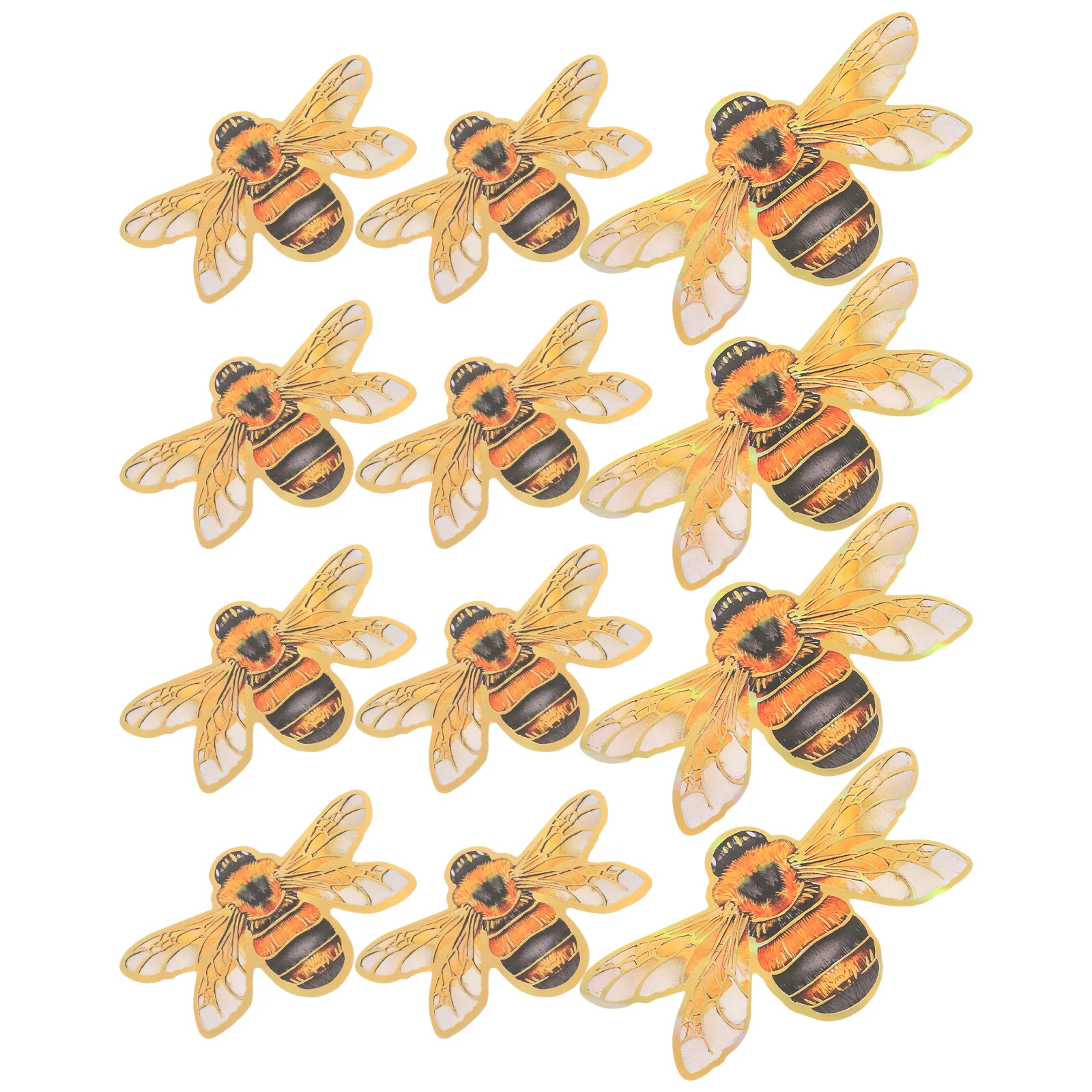 

12Pcs Bee Themed Wall Stickers Decor for Living Room Bright Colors Easy Application Removable Decal Set Bee Themed Decor