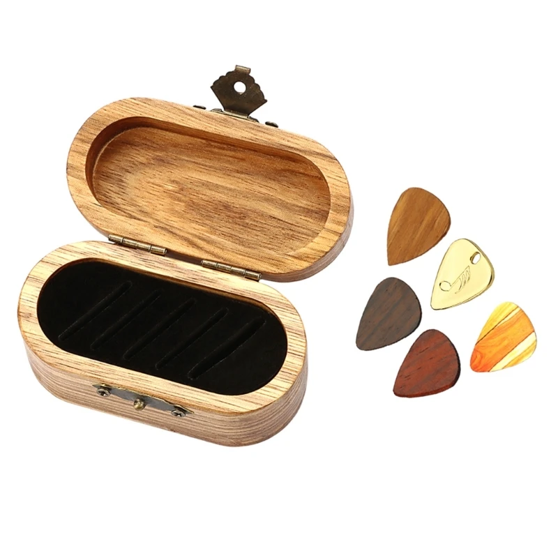 Portable Guitar Pick Holder Pick Storage Box Light Weight Guitar Plectrums Cases with 5 Guitar Pick Enduring