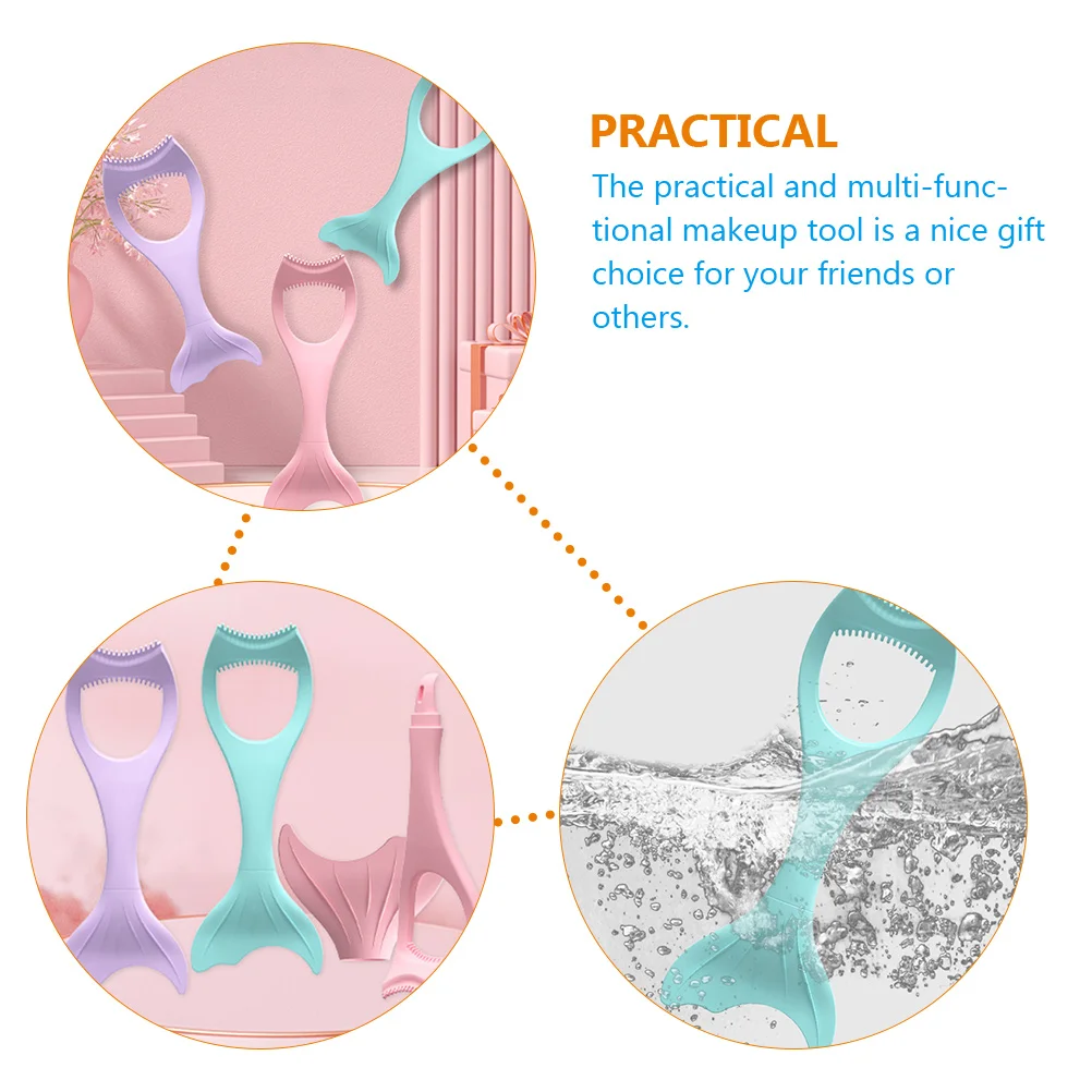 Aplicador de rímel, pincel, delineador à prova d'água, estênceis reutilizáveis, ferramenta de modelagem de gel de sílica, silicone, auxílio para maquiagem