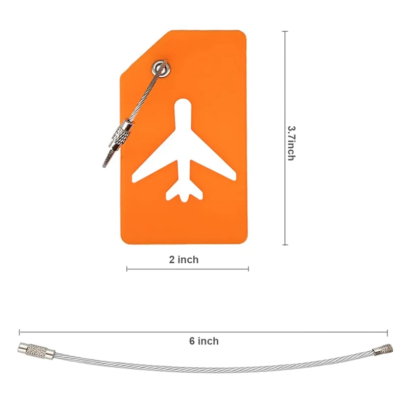 ABBY-6 حزمة الأمتعة حمل حقيبة سفر العلامات لحقائب السفر مع الحلقات ، حقيبة يد الأمتعة حامل العلامة مجموعة مع بطاقة الهوية الاسم #6