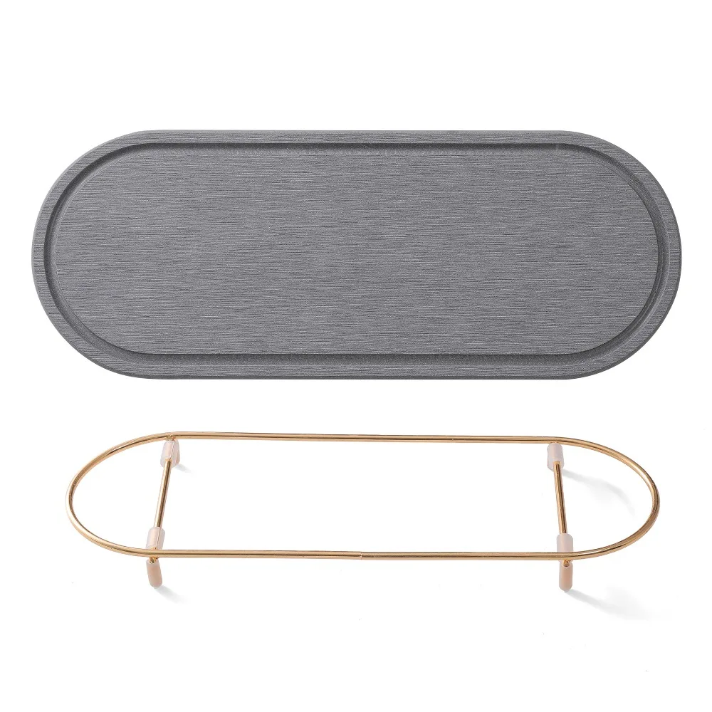 

2025 Stone Dish Drying Mat Fast Drying Diatomaceous Earth Dish Drying Mat with Wooden Feet, Non-slip, Heat Resistant Sink Tray