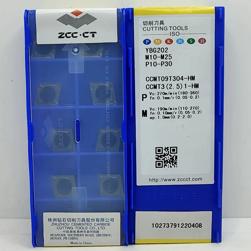 

CCMT09T304-HM YBG202 CCMT09T304 CCMT32.51 ZCC.CT CNC blade carbide inserts Turning inserts For Steel, Stainless steel 10pcs/box