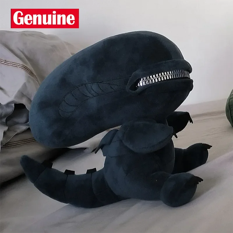 New Alien Xenomorph Shaped Zipper Mouth Plush Doll Plush Pillows Stuffed Toy Cartoon Trendy Toys Children Birthday Xmas Gift