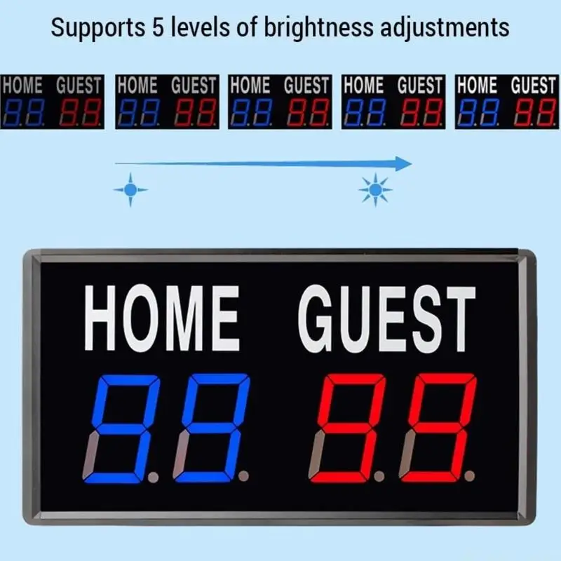 

31BE Electronic LED Scoreboard Multifunctional Indoor Electronic LED Scoreboard Score Keepers With Remote Control Enduring