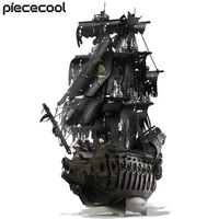 Piececool 3D Metal Puzzle The Flying Dutchman Model Building Blocks Pirate Ship Jigsaw for Teens Brain Teaser DIY Toys