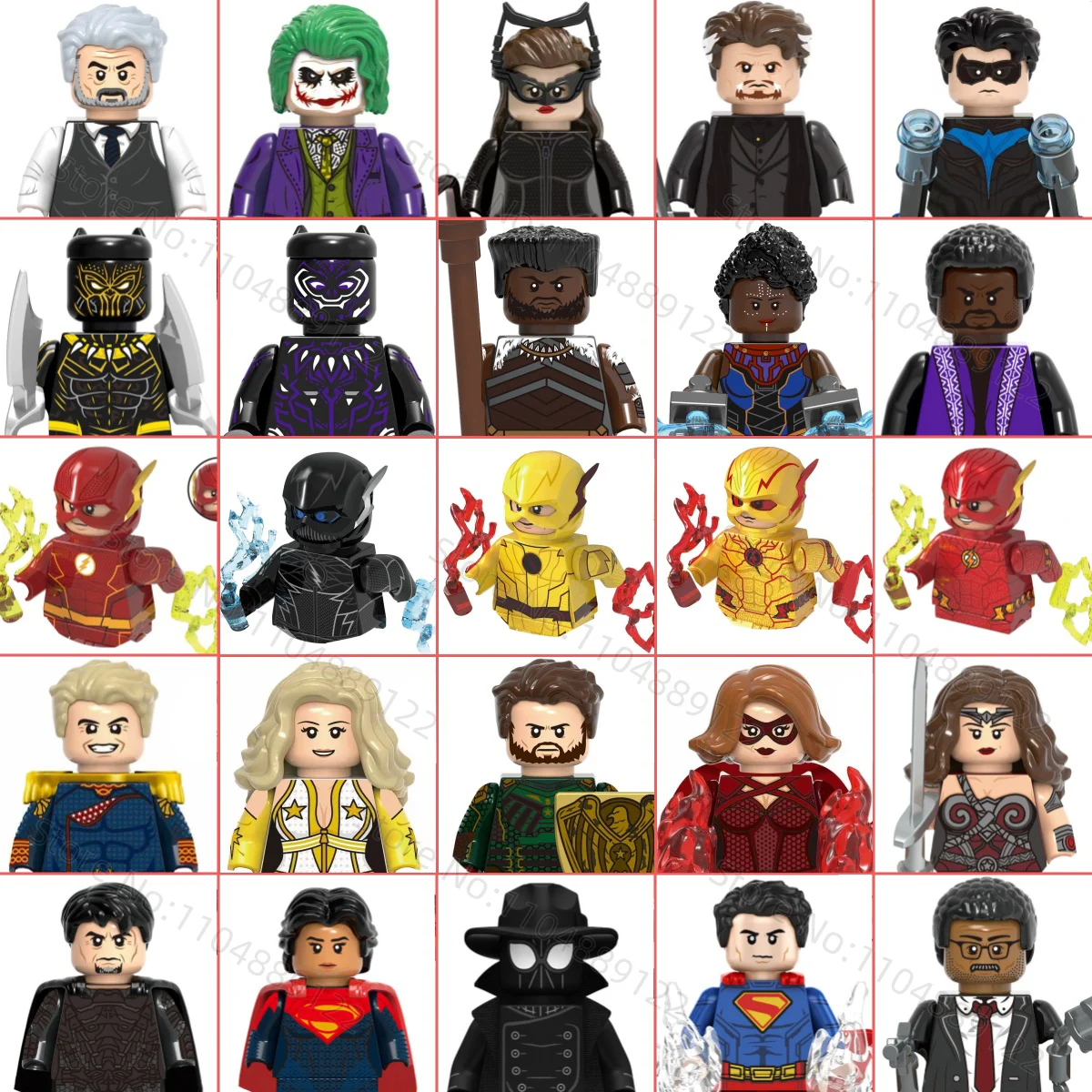 

Marvel popular character humanoid dolls superhero Batman Superman building blocks children's assembly toys holiday gifts
