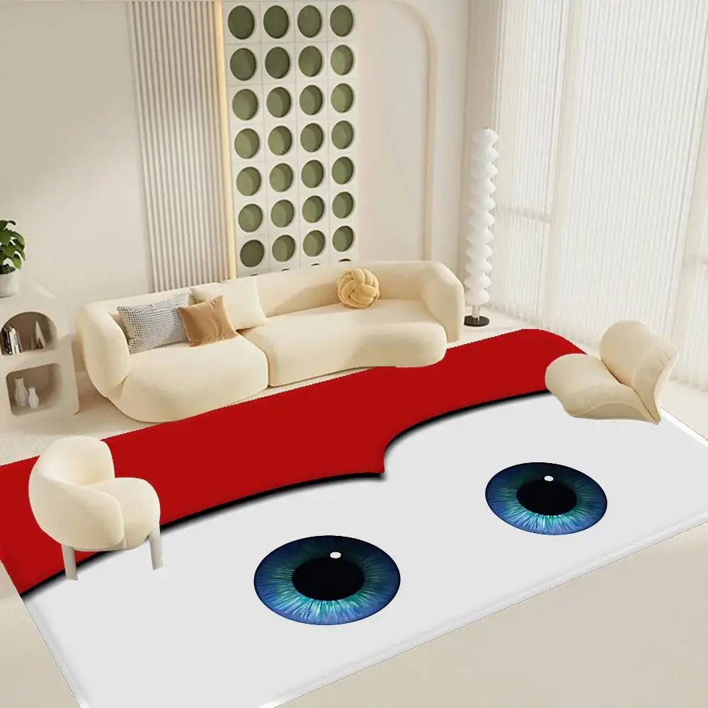 

New Cartoon Big Eyes Room Mats Anti-slip Absorb Water Long Strip Cushion Bedroon Mat Household Carpets