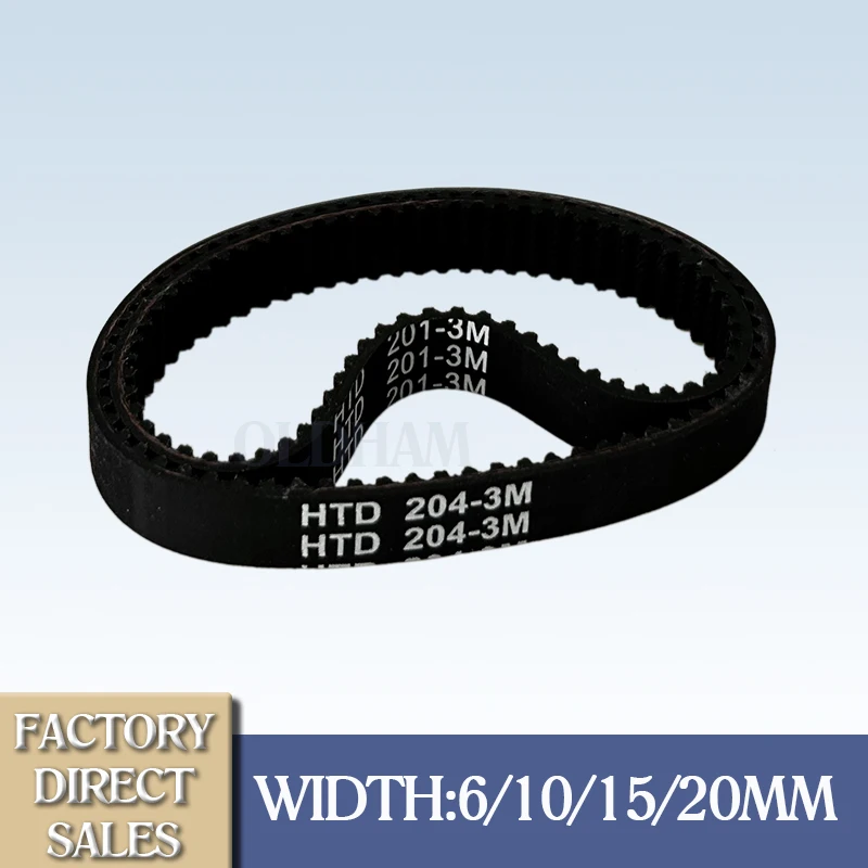 OLDHAM HTD3M Closed Loop Timing Belt  6mm 10mm 15mm 20mm Rubber Synchronous belt 108 111 114 117 120 123 126 3D Printer Parts
