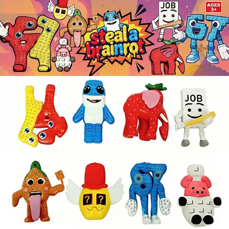 Hot sold Q-Version Steal A Brainrot Figure Toys No. 9 House No.67 Strawberry Model Figure Hot Gaming Decorated Toys lovers Gifts