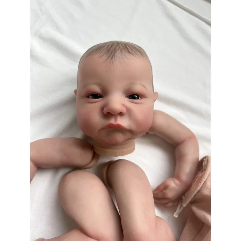 19Inch Already Painted Reborn Doll Kit Levi Awake 3D Painted Skin High Quality Unassembled Handmade Reborn Baby Doll Parts