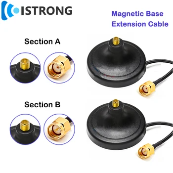 3 metre uzatma kablosu ile WiFi yönlendirici anten manyetik taban sinyal Booster amplifikatör için 5G 4G 3G 2G tam bant anten enayi