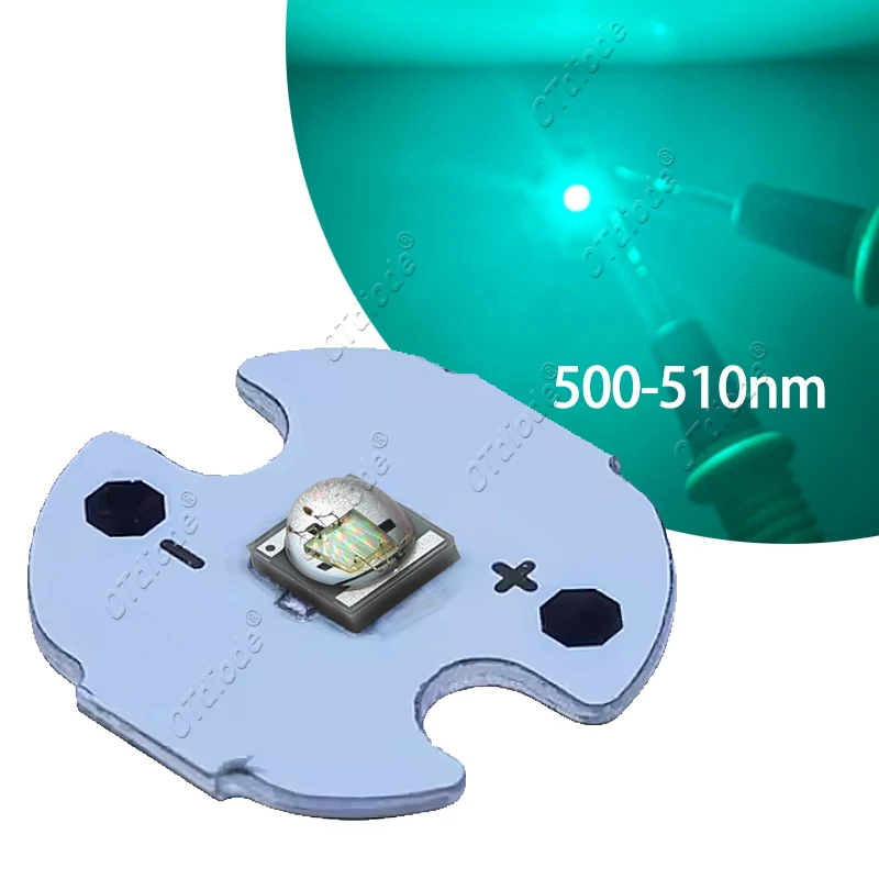 

10pcs LED 3W 3535 SMD Ice Blue Cyan 500nm Green 520nm Deep Green 540nm Grass/Yellow Green 565nm Ceramic Lamp Bead With PCB Board