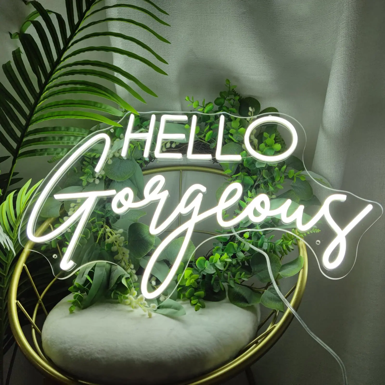 

Hello Gorgeous Neon Signs for Wall Decor, 16.9 _ 10.7 Inches Hello Gorgeous Neon Lights for Home Party Wedding Bar Club Gifts