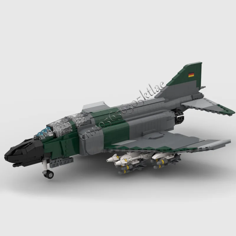 1483 PCS F-4F Two Seat All Weather Twin Engine Supersonic Fighter Jet Model Building Block Brick Creative Assembly Toy Kids Gift