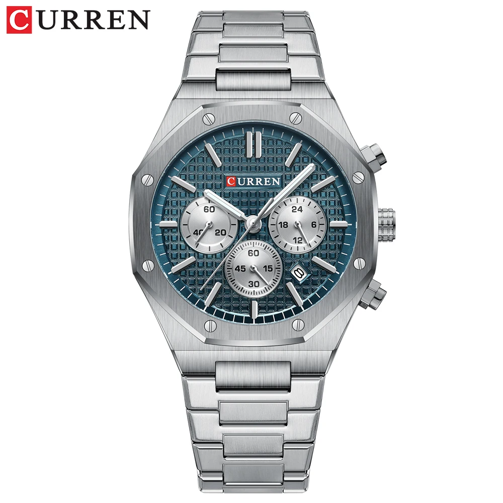 New Design CURREN VIP Business Watches for Men Stainless Quartz Wristwatches Waterproof Chronograph Luminous Sport Wrist Watch