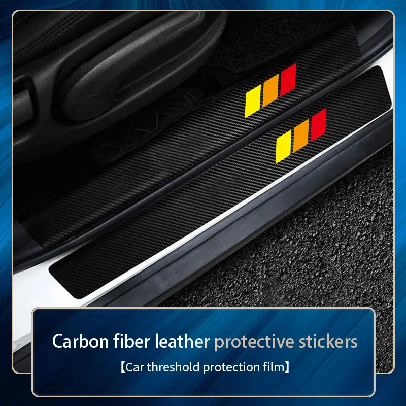 1/4/5/9Pcs Car Door Carbon Fiber Threshold Protector Decal Trunk Bumper for Toyota 4Runner Camry Highlander Rav4 Tacoma Sequoia