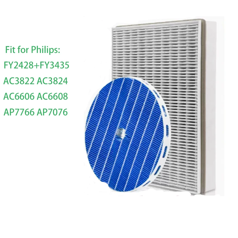 FY2428 + FY3435 استبدال الكربون القماش تصفية FY6177 ل فيليبس لتنقية الهواء AC6606 AC6608 AP7766 AP7076 360*275*60 مللي متر