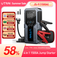 UTRAI 150PSI Air Pump Portable Car Air Compressor Car Tire Inflator 1500A Car Jump Starter Power Bank bomba de aire para coche