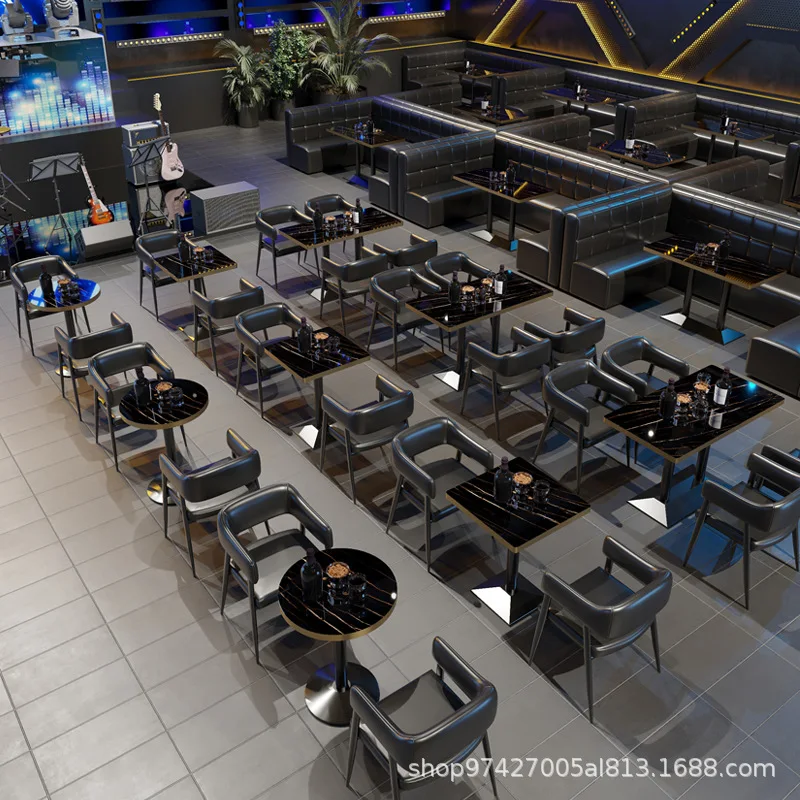 Customized Music Dining Bar Sofa Combination Bar Clear Bar Table And Chair Booth West Cafe Milk Tea Shop Hot Pot Barbecue Shop