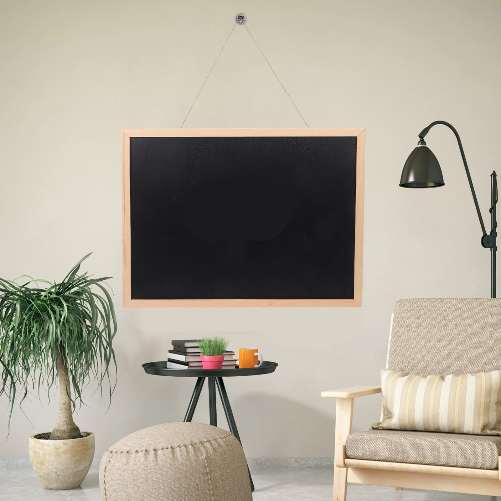 Wooden Border Chalkboard 40x30cm Small Hanging Blackboard for Wall Decorative Message Board Rustic Wooden Chalkboard Sign