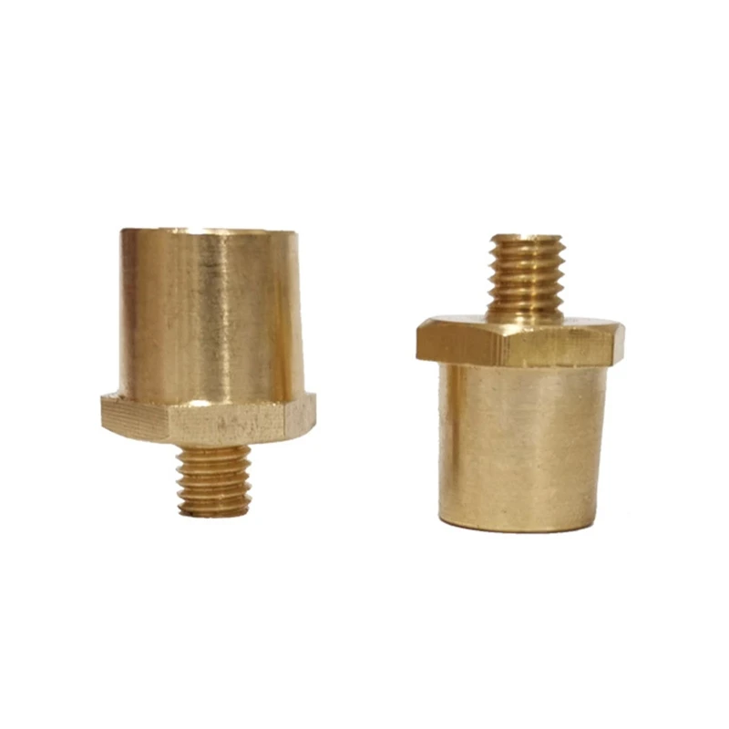 2Pcs Positive Negative 5 16 External Thread Brass Battery Connector