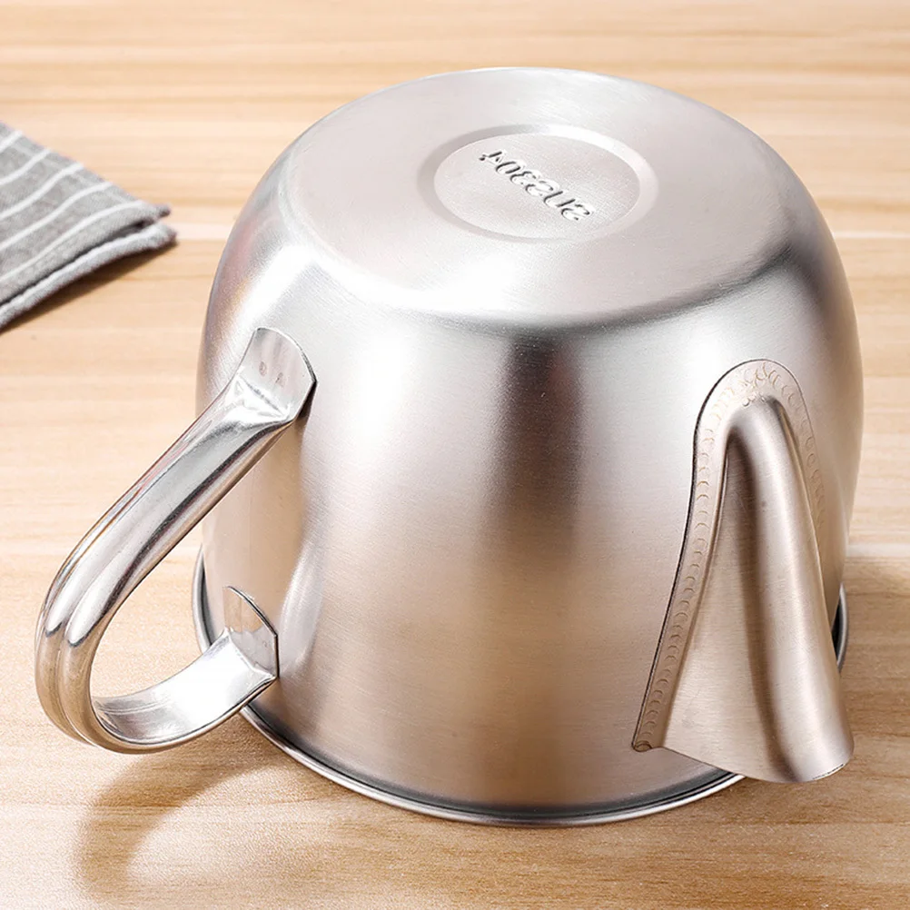 

Stainless Steel Grease Separating Bowl With Lid Cleaning Brush Oil Soup Strainer For Kitchen Restaurant Bar Use Gravy Filter