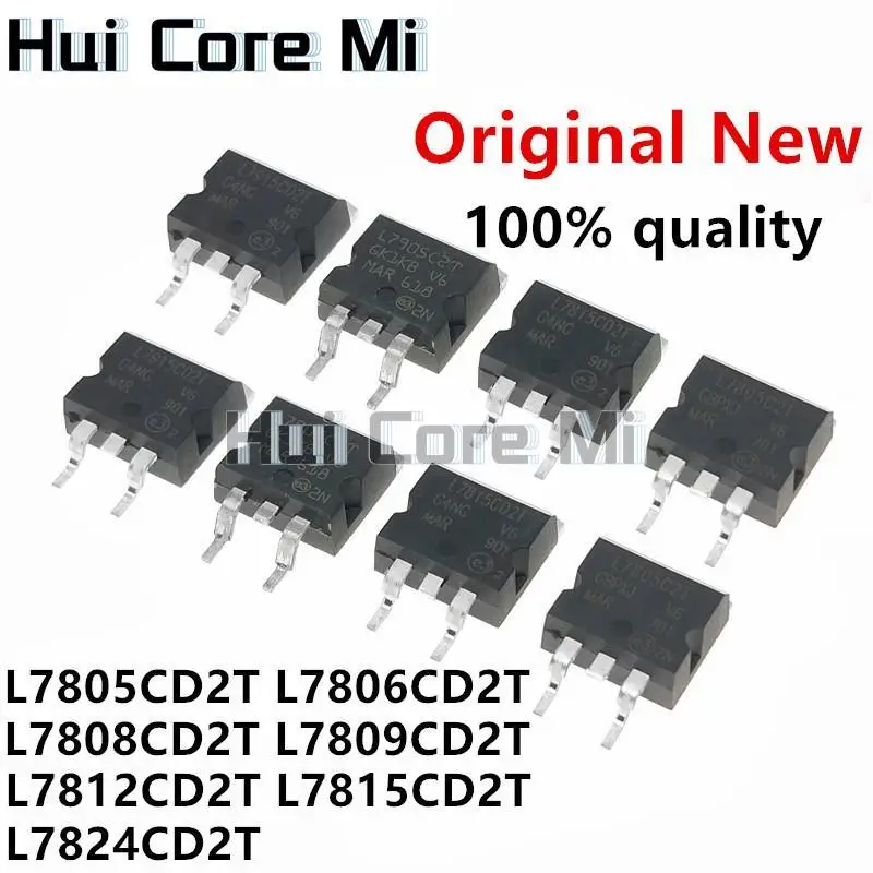 10pcs L7805C2T L7806C2T L7808C2T L7809C2T TO-263 L7805CD2T L7806CD2T L7808CD2T L7809CD2T L7812CD2T L7815CD2T L7824CD2T IC