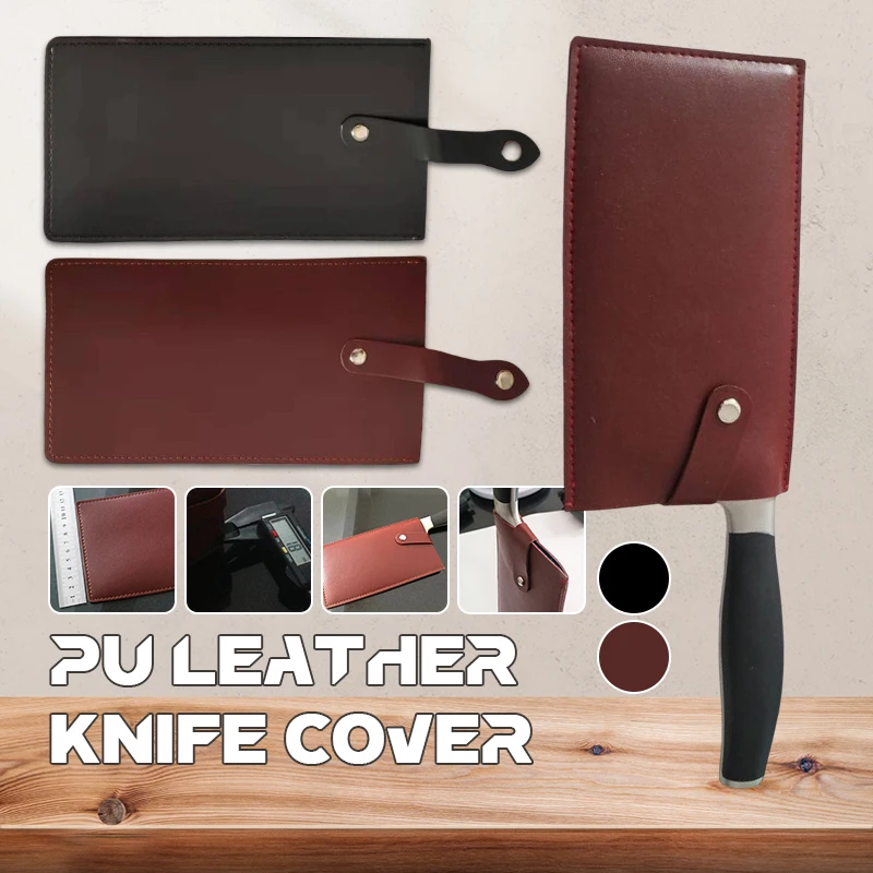 Chef Knifves Sheath Leather Chopper Cleaver Butcher Blade Guard Case Chef Knife Leather Covers Storage Bag