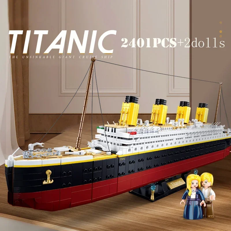 Titanic RMS Loot Brick Titanic Building Bricks Set Mid Sized 2401 Pieces 100% Compatible Fits Other Major Brands Kids Toys