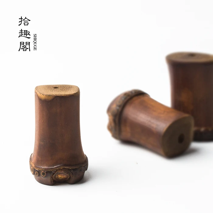 Tea Ceremony Handmade Zero Matching Carbonized Bamboo Cover