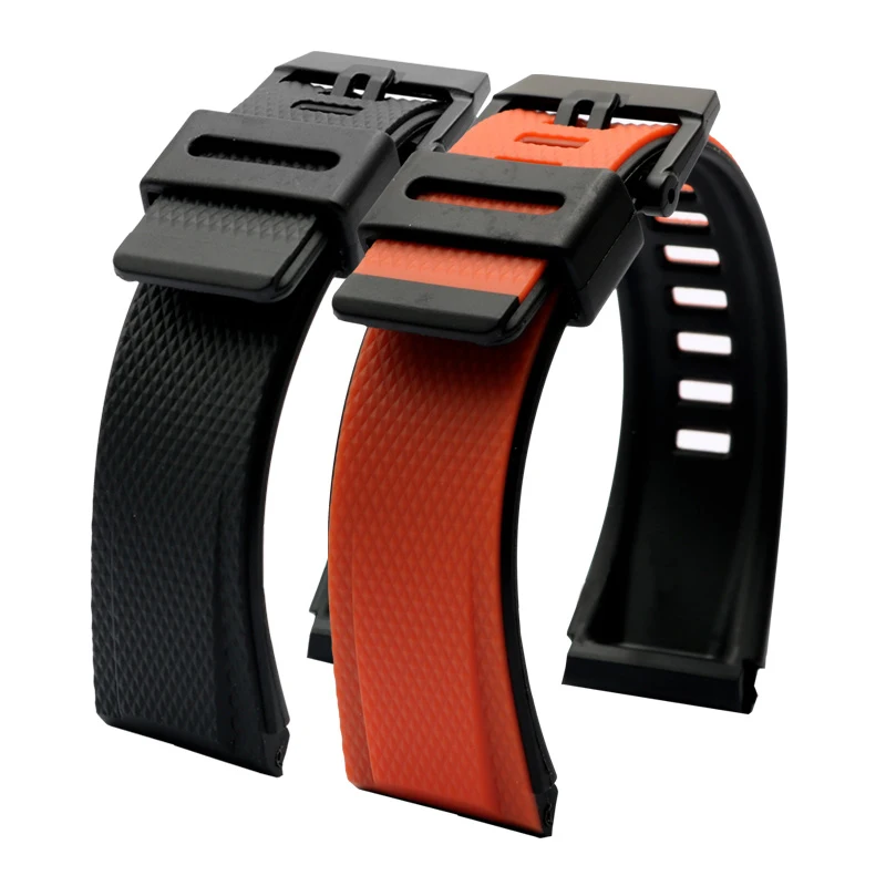 Watchband accessorie 24mm For Casio Resin Strap GA2000 PRG-600 PRW-6600 PRG-650 GA-2000 Waterproof Sport Silicone Watch Bracelet