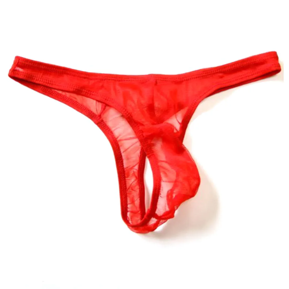 Respirável Veja Através De Roupa Interior para Homens, Cuecas De Malha Pura, Cuecas De Thong Em Perspectiva, Calcinha Bulge Pouch, Knicker De Cintura Baixa