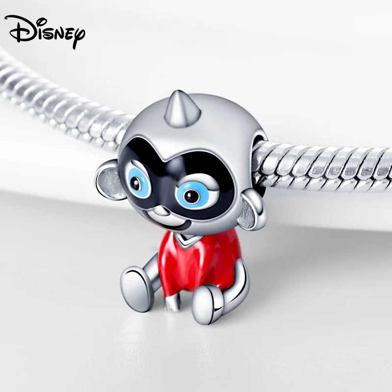 مجوهرات ديزني 925 من الفضة الإسترليني ميني ماوس برينسيس DIY مطرزة، هدية أنيقة لعيد الميلاد والذكرى السنوية للنساء #2